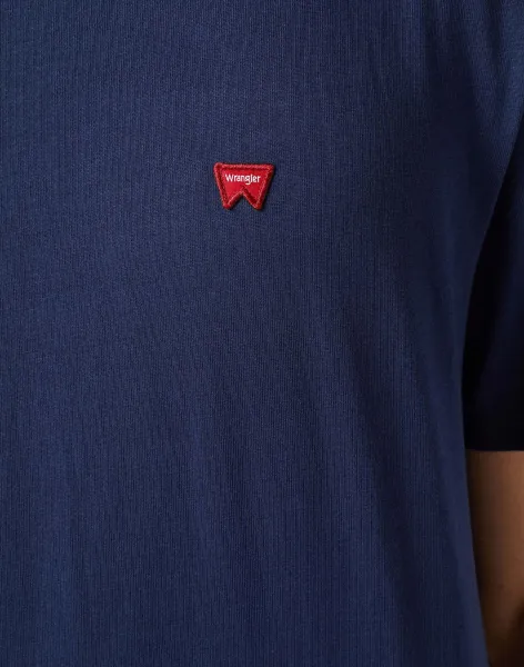 WRANGLER Tričko pre mužov  SIGN OFF TEE NAVY 112350434 Veľkosť: S