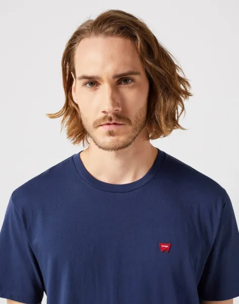 WRANGLER Tričko pre mužov  SIGN OFF TEE NAVY 112350434 Veľkosť: S