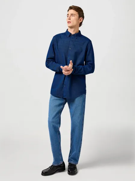 WRANGLER Pánska košeľa  OXFORD SHIRT INDIGO OXFORD 112364234 Veľkosť: M