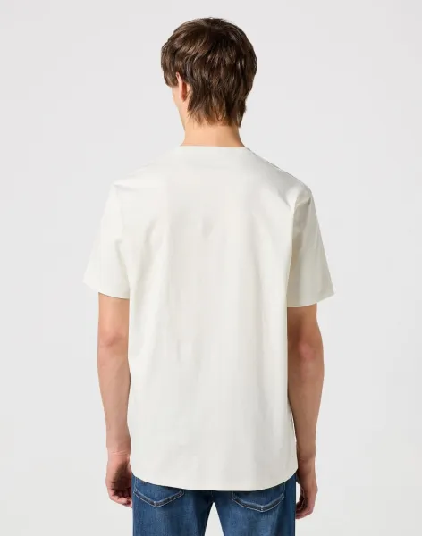 WRANGLER Tričko pre mužov  SIGN OFF TEE VINTAGE WHITE 112351234 Veľkosť: M