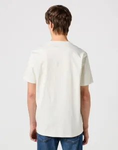 WRANGLER Tričko pre mužov  SIGN OFF TEE VINTAGE WHITE 112351234 Veľkosť: M
