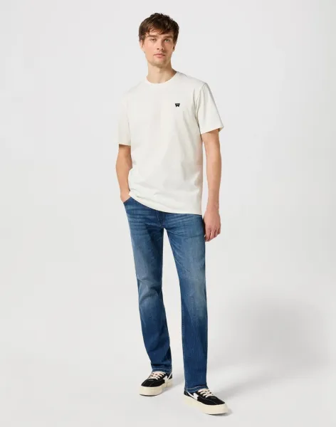 WRANGLER Tričko pre mužov  SIGN OFF TEE VINTAGE WHITE 112351234 Veľkosť: M