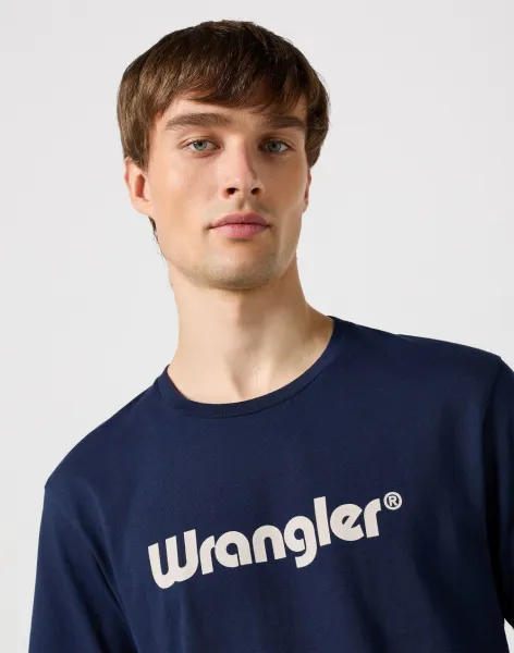 WRANGLER Tričko pre mužov  LOGO TEE NAVY 112350524 Veľkosť: M