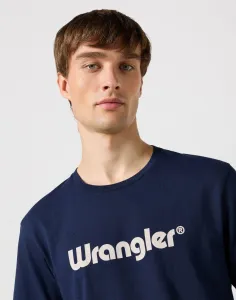 WRANGLER Tričko pre mužov  LOGO TEE NAVY 112350524 Veľkosť: M