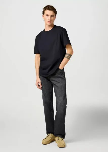 WRANGLER Tričko pre mužov  SS SOLID TEE BLACK 112365120 Veľkosť: M