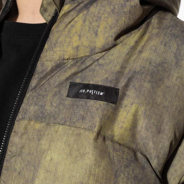 Iso.Poetism J20_Ione Down Jacket "Green/Black" (J20-IONE-BLACK-GREEN)