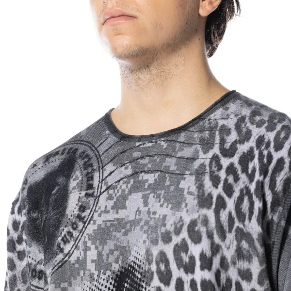 Patta Jungle Knitted Longsleeve T-Shirt "Multi Grayscale" (JUNGLE-KLST-001)