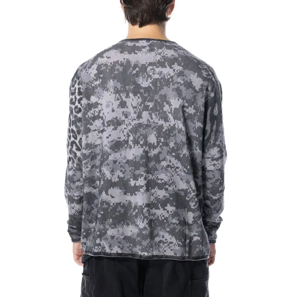 Patta Jungle Knitted Longsleeve T-Shirt "Multi Grayscale" (JUNGLE-KLST-001)