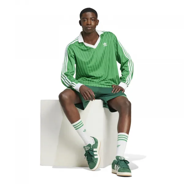 adidas Adicolor Pique Football Longsleeve Tee "Green" (IX5225)