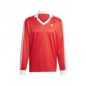 adidas Adicolor Pique Football Longsleeve Jersey "Better Scarlet" (IX5226)