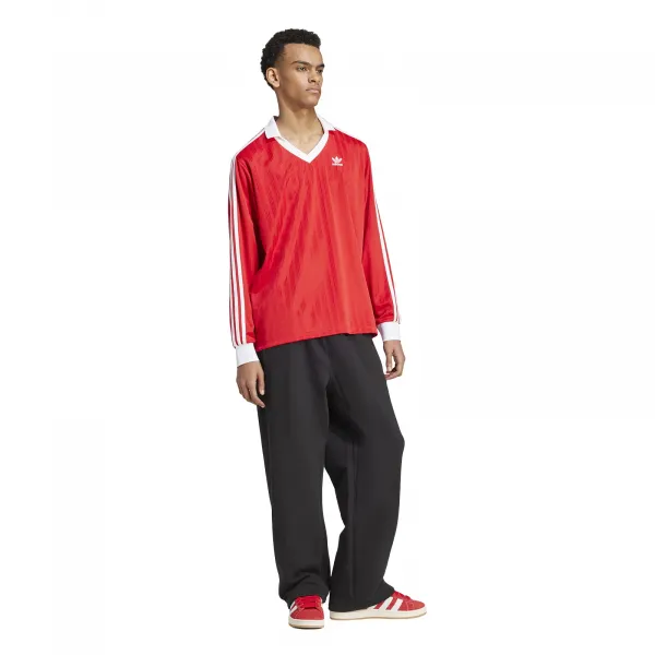 adidas Adicolor Pique Football Longsleeve Jersey "Better Scarlet" (IX5226)