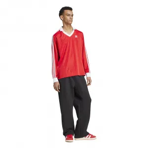 adidas Adicolor Pique Football Longsleeve Jersey "Better Scarlet" (IX5226)