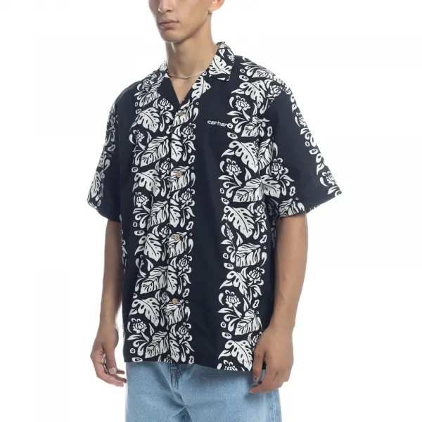 Carhartt WIP S/S Floral Shirt "Black Wax" (I033072-27CXX)