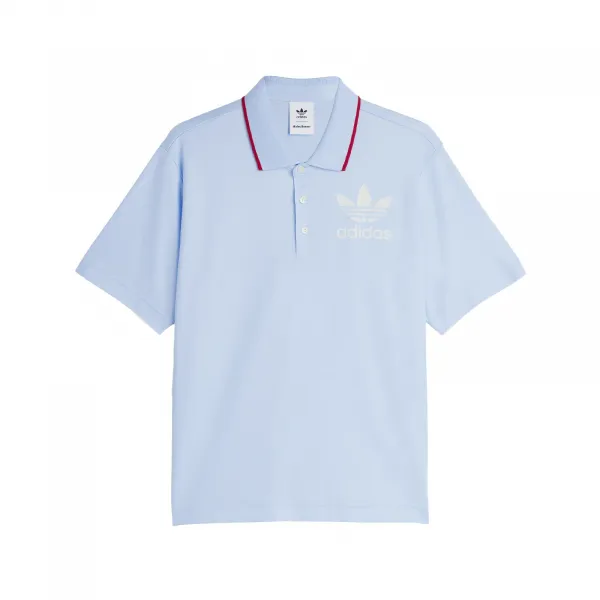 adidas x Wales Bonner Short Sleeve Polo Shirt "Glow Blue" (JJ2943)
