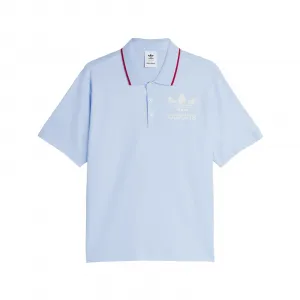 adidas x Wales Bonner Short Sleeve Polo Shirt "Glow Blue" (JJ2943)