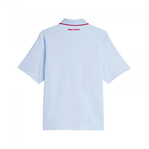 adidas x Wales Bonner Short Sleeve Polo Shirt "Glow Blue" (JJ2943)
