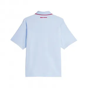 adidas x Wales Bonner Short Sleeve Polo Shirt "Glow Blue" (JJ2943)