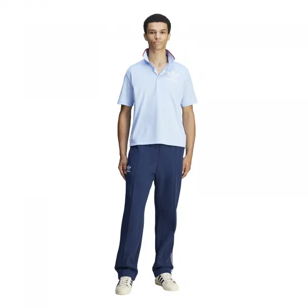 adidas x Wales Bonner Short Sleeve Polo Shirt "Glow Blue" (JJ2943)
