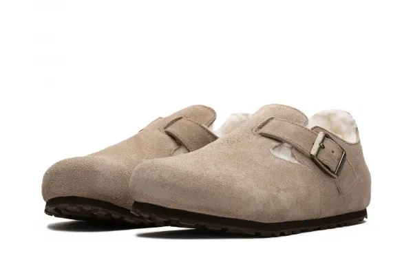 Birkenstock London Shearling Suede Leather W "Taupe" (1028470)