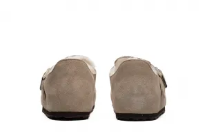 Birkenstock London Shearling Suede Leather W "Taupe" (1028470)