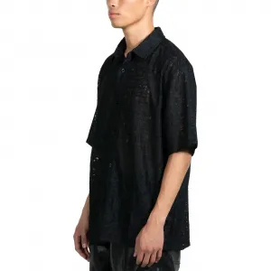 Pleasures Lacy Button Down Shirt "Black" (P24F050-BLACK)