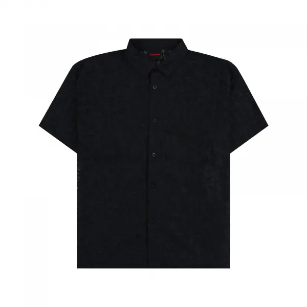 Pleasures Lacy Button Down Shirt "Black" (P24F050-BLACK)