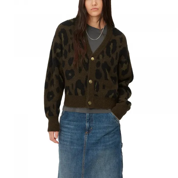 Carhartt WIP Merton Cardigan Camo Leo Jaquard W "Tamarind" (I033911-2EMXX)