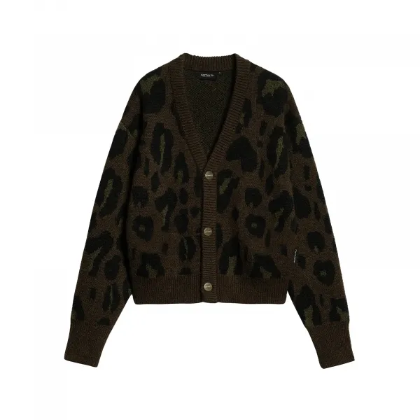 Carhartt WIP Merton Cardigan Camo Leo Jaquard W "Tamarind" (I033911-2EMXX)