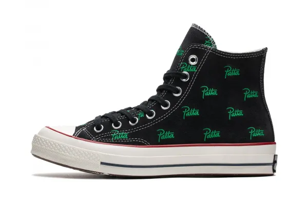Converse x Patta Chuck 70 Hi "Black Jolly Green" (A13857C)