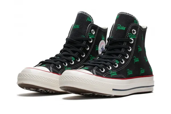 Converse x Patta Chuck 70 Hi "Black Jolly Green" (A13857C)