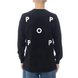Pop Trading Company Logo Longsleeve "Black White" (POP-NOS-005)