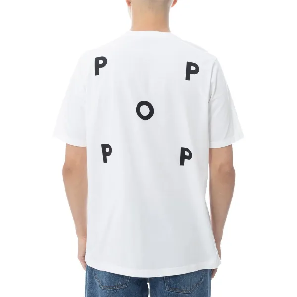 Pop Trading Company Logo T-Shirt "White" (POP-NOS-001)