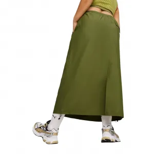 Puma T7 Woven Midi Skirt W "Green Terrain" (63343875)