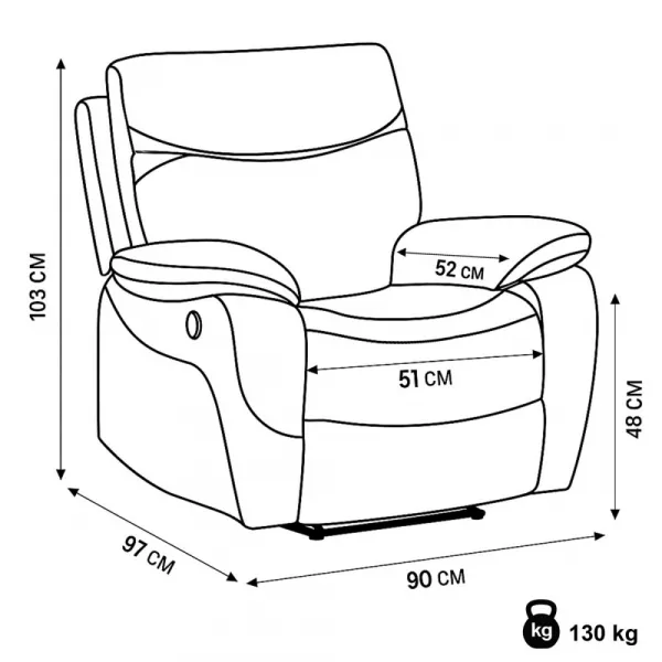 Elektrické polohovacie TV kreslo TV-4094 Autronic