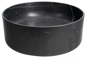 SAPHO SAPHO - BLOK kamenné umyvadlo na desku, priemer 40cm, černá mat Marquin 2401-52