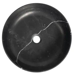 SAPHO SAPHO - BLOK kamenné umyvadlo na desku, priemer 40cm, černá mat Marquin 2401-52