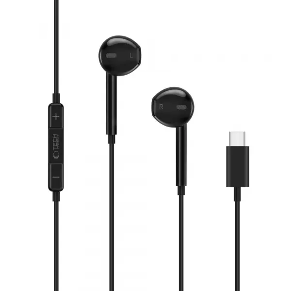 Tech-Protect Ultraboost slúchadlá do uší USB-C, čierne