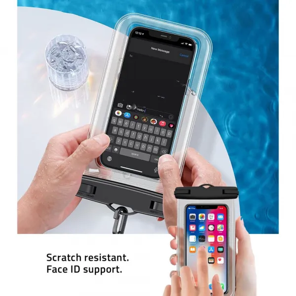 Tech-Protect Waterproof vodotesné puzdro na mobil 6.9'', čierne