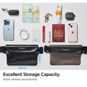 Spigen A620 vodotesná taška na mobil, čierna