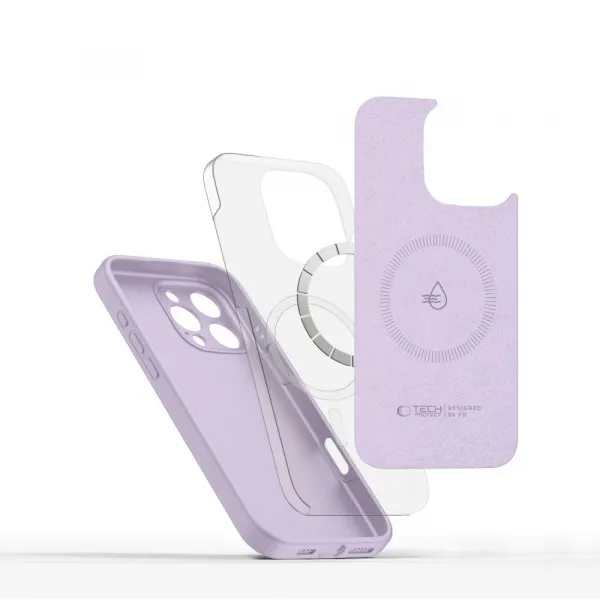 Tech-Protect Liquid Silicone MagSafe kryt na iPhone 16 Pro Max, fialový