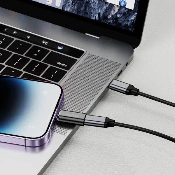 Tech-Protect Ultraboost adaptér Lightning / USB-C OTG, čierny