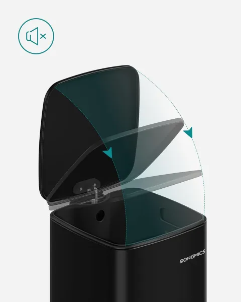 SONGMICS Odpadkový kôš Amis 30 l čierny