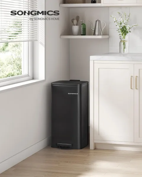 SONGMICS Odpadkový kôš Amis 30 l čierny
