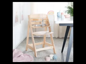 roba Detská drevená vysoká jedálenská stolička Sit Up (prírodná)