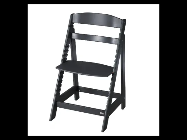 roba Detská drevená vysoká jedálenská stolička Sit Up (čierna/flex)