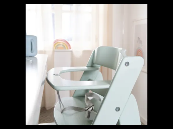roba Detská drevená vysoká jedálenská stolička Sit Up (mentolová/flex)
