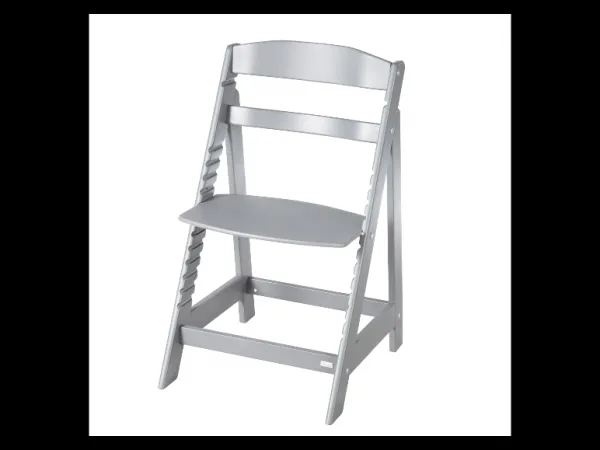roba Detská drevená vysoká jedálenská stolička Sit Up (sivá/flex)