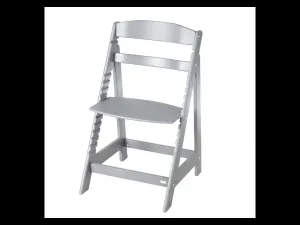 roba Detská drevená vysoká jedálenská stolička Sit Up (sivá/flex)