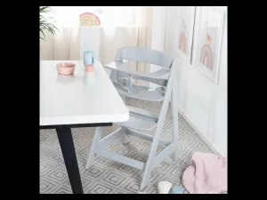 roba Detská drevená vysoká jedálenská stolička Sit Up (sivá/flex)