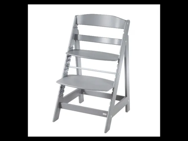 roba Detská drevená vysoká jedálenská stolička Sit Up (sivá/flex)